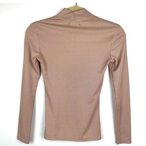 Beige turtleneck top